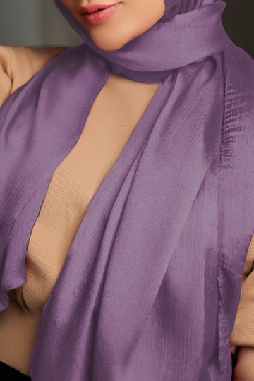 Crinkle Satin - Amethyst Purple