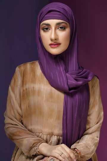 Self Lining Chiffon - Grape