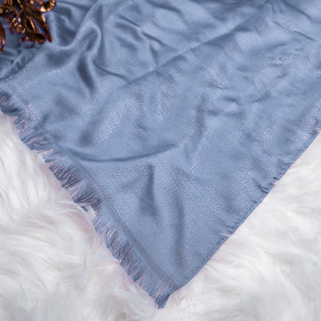 Woven Zari Lawn - Steel Blue