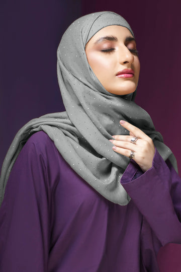 Gold Foil Lawn - Grey