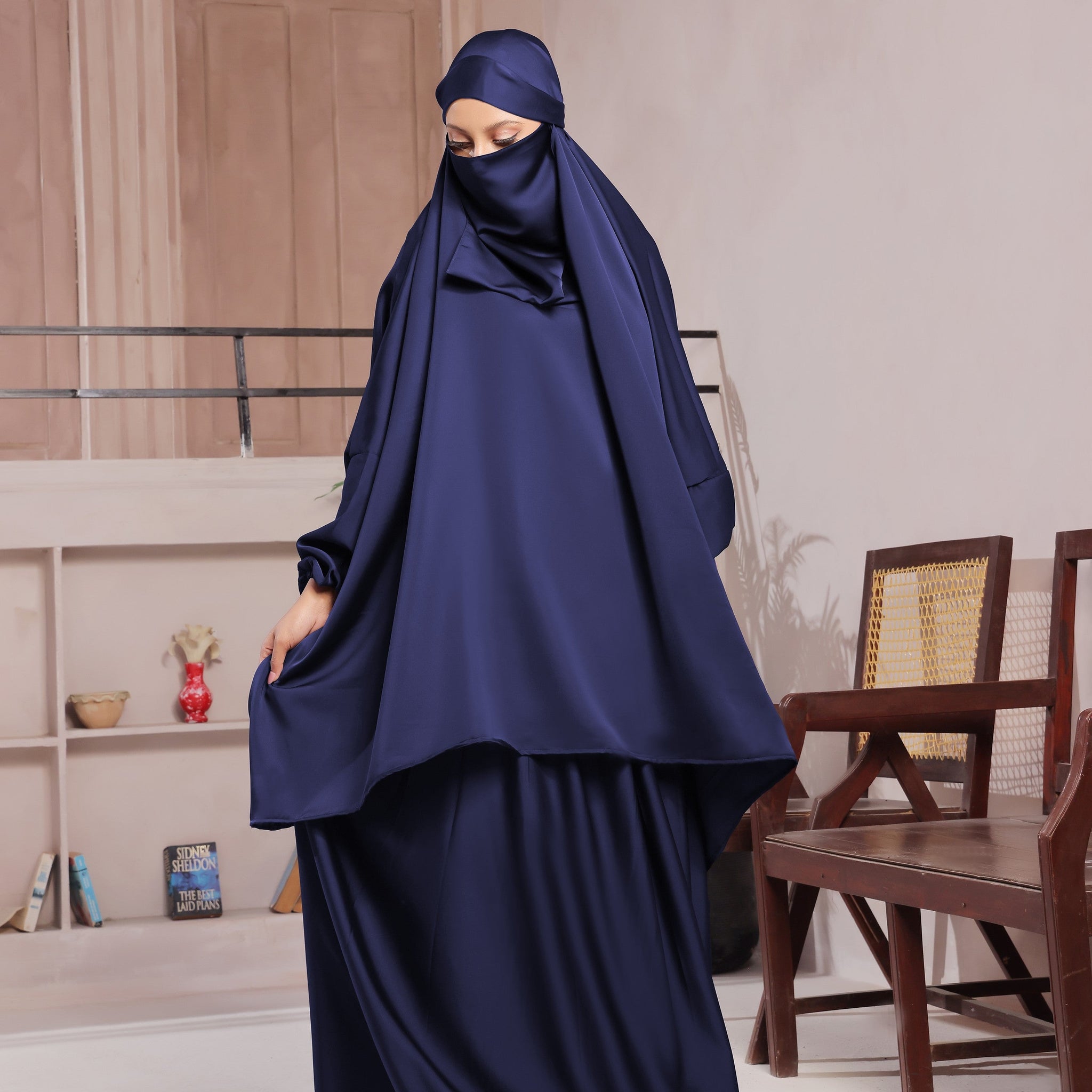 Navy Blue Jilbab