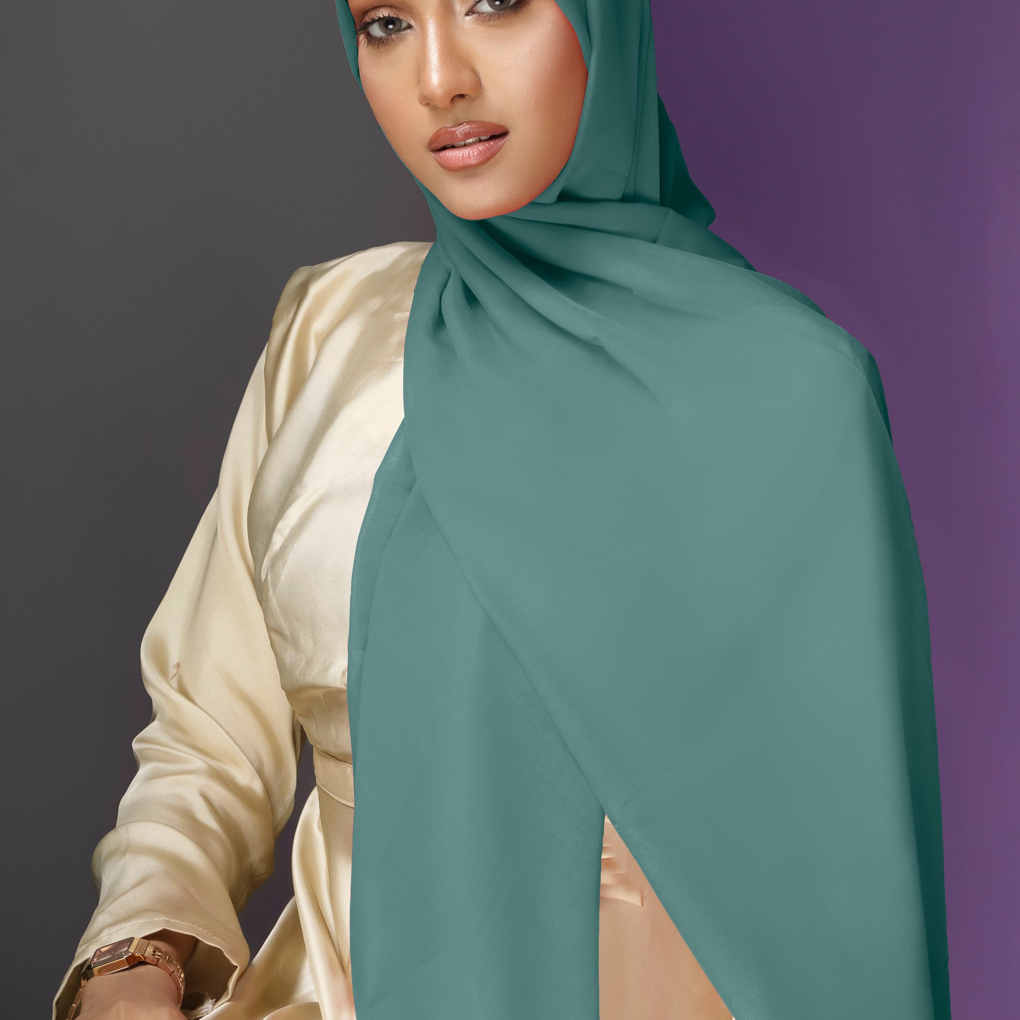 Plain Chiffon - Thyme Green