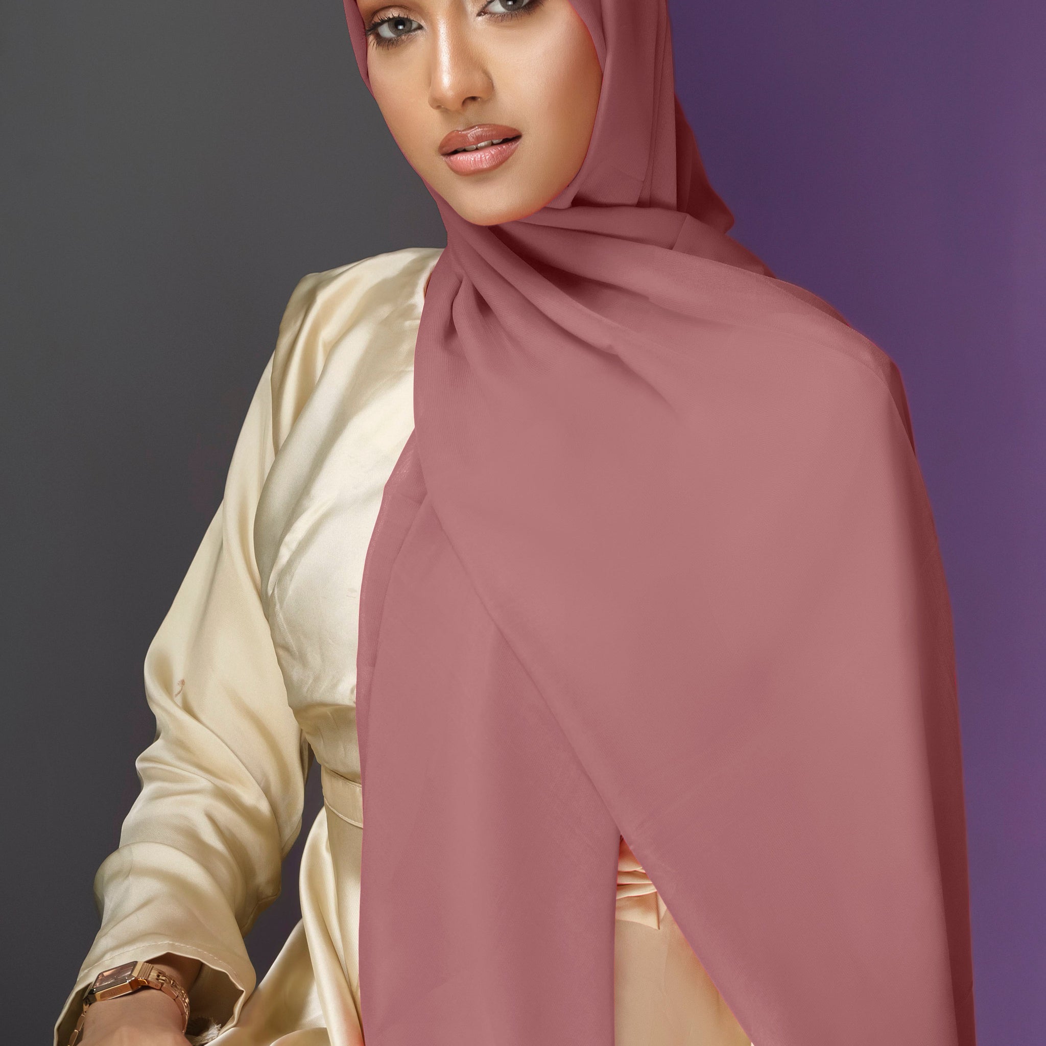 Plain Chiffon - Spice Rust