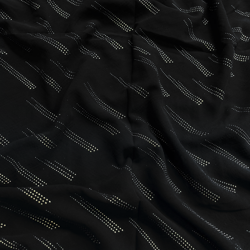 Dew Drop Chiffon - Black
