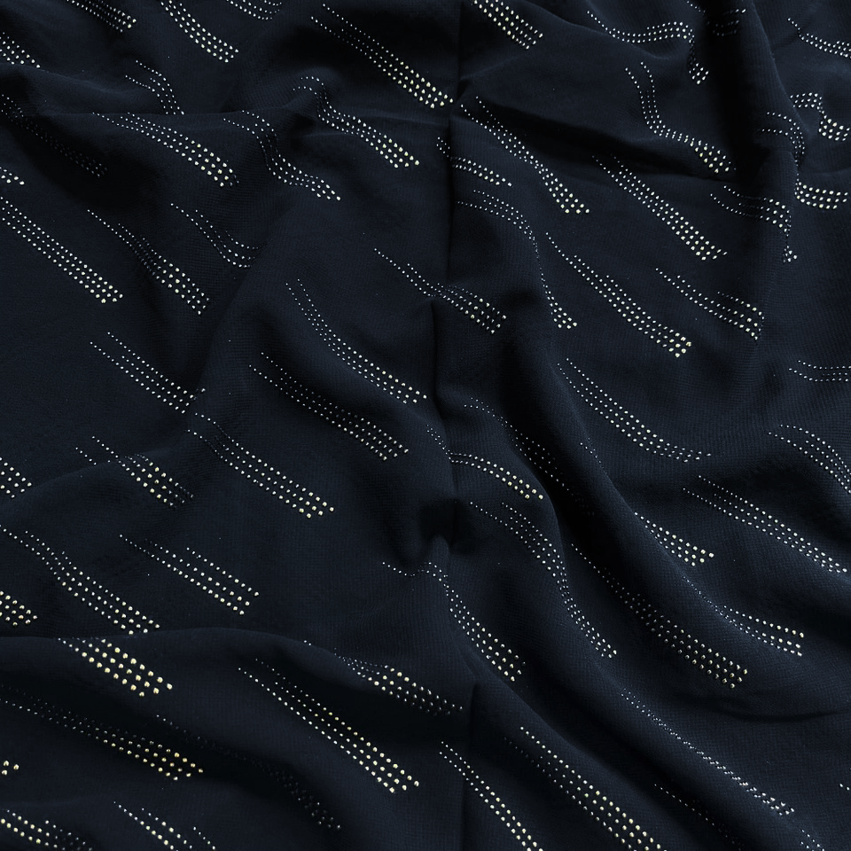 Dew Drop Chiffon - Navy Blue