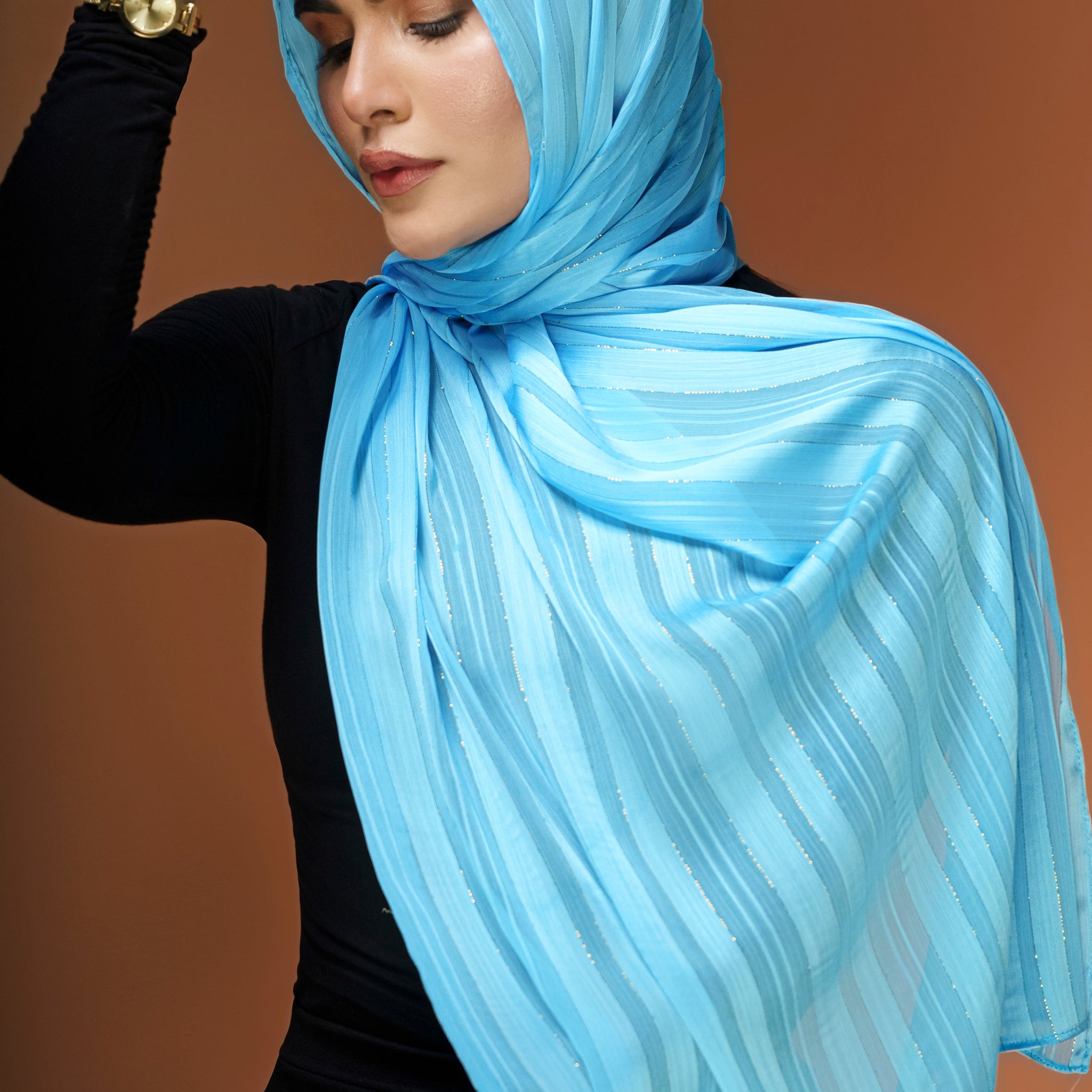 Zari Silk Lawn - Turqouise